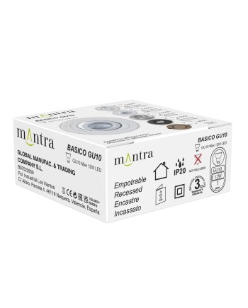 BASICO GU10 * EMPOTRABLE REDONDO Blanco